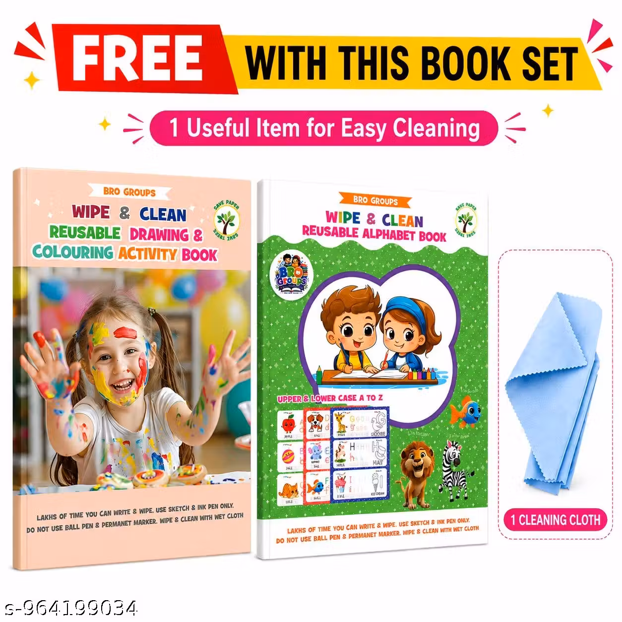 Reusable Colouring Activity Book & Alphabet Book