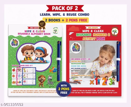 Reusable Alphabet Book & Number Activity Book